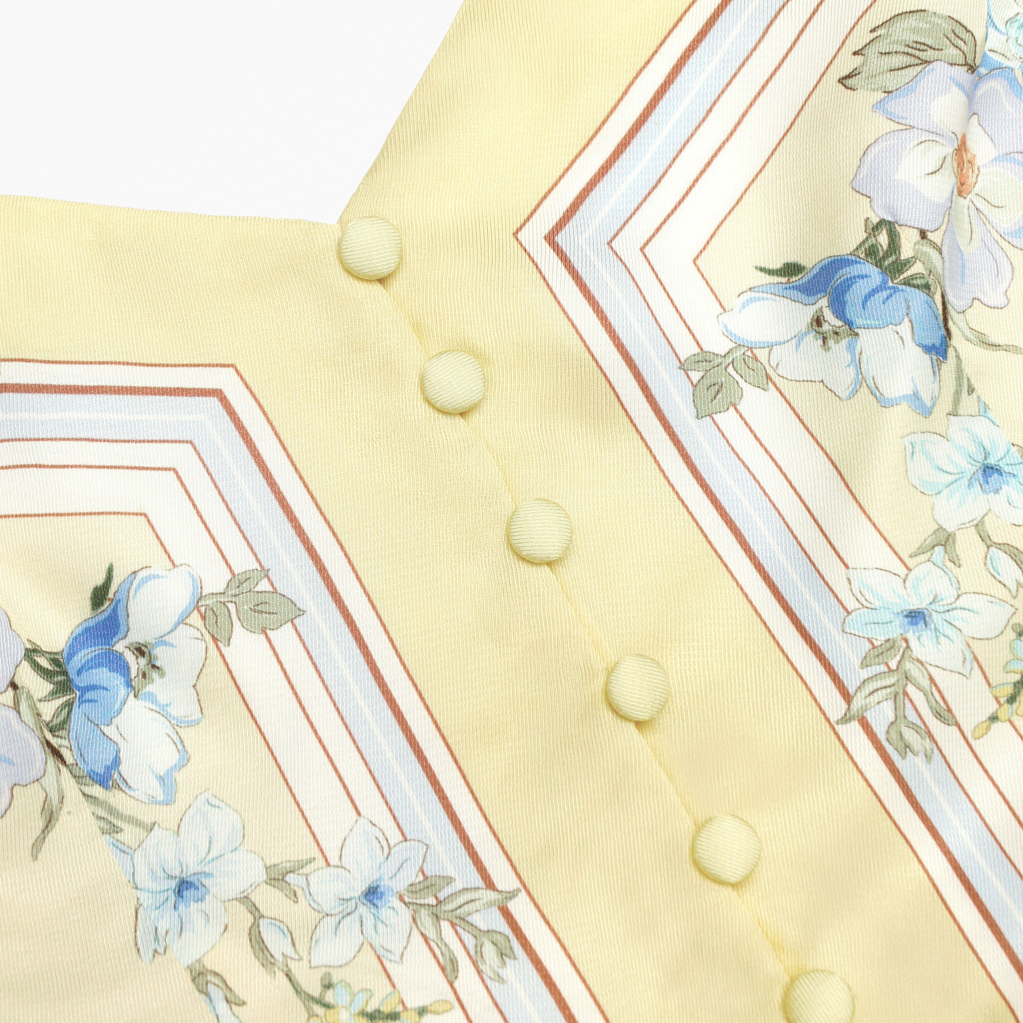 Yellow Floral Midi Dress