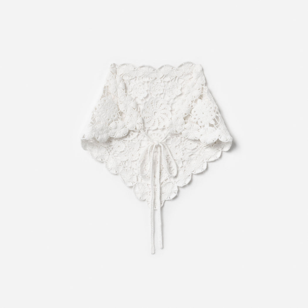 White Crochet Bandana