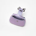 Purple Rhinestone Crescent Bow Micro Bag
