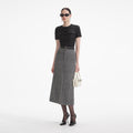 Black Tinsel Boucle Top