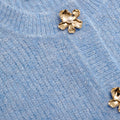 Blue Soft Knit Top