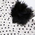Cream Polka Dot Satin Maxi Dress