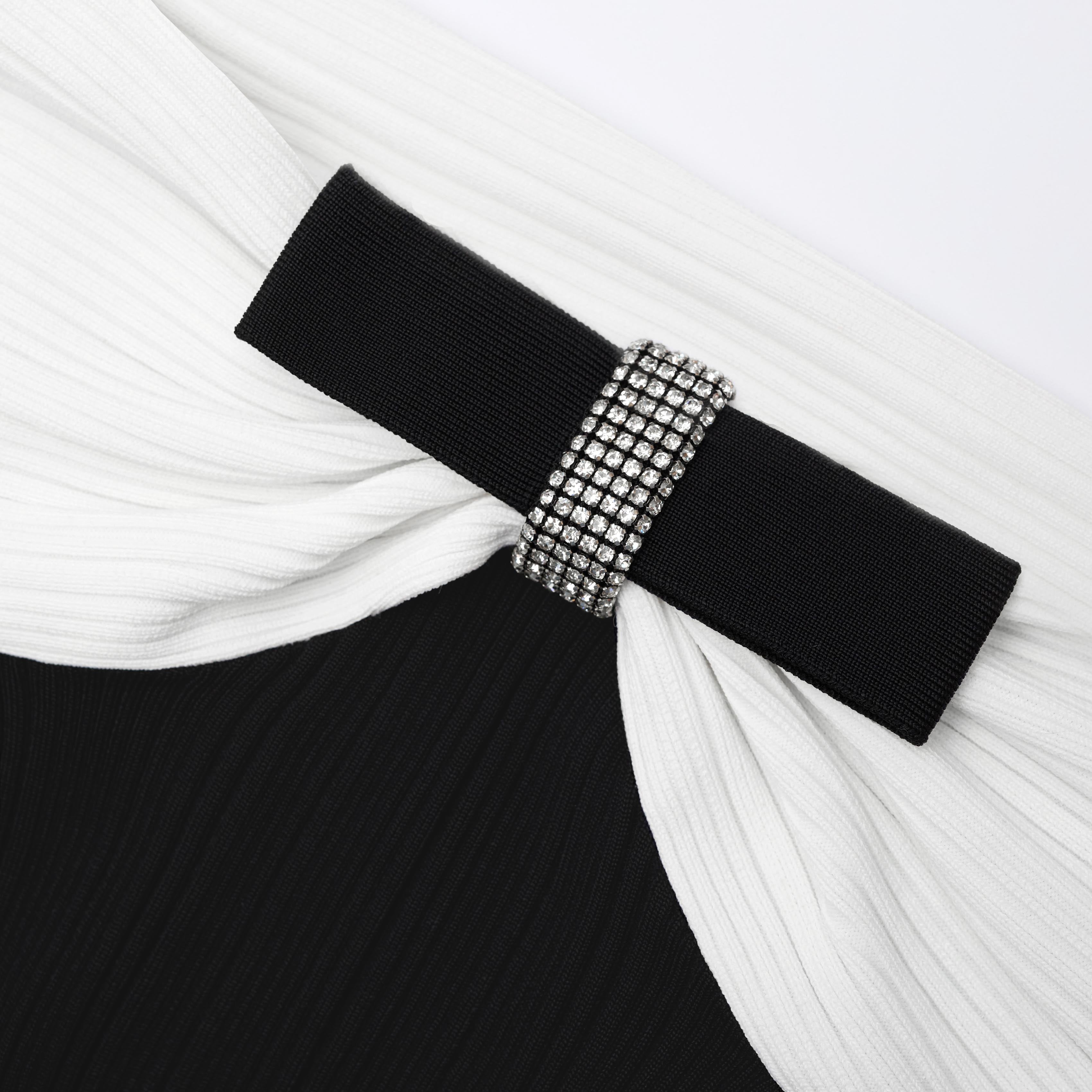 Black Knit Bow Top