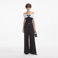 Black Knit Bow Top