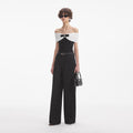Black Knit Bow Top