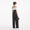 Black Knit Bow Top