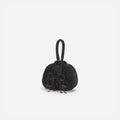 Black Rhinestone Top Handle Micro Bag
