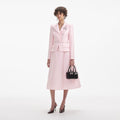 Pink Tailored Taffeta Midi Dress