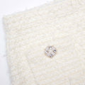 Cream Textured Knit Mini Skirt