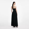 Black Bandeau Knit Maxi Dress