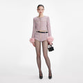 Pink Boucle Shorts
