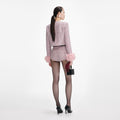 Pink Boucle Shorts