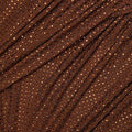 Brown Rhinestone Mesh Cut Out Top