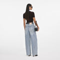 Light Blue Embellished Wide Leg Jeans