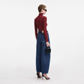 Burgundy Viscose Knit Top