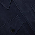 Navy Suede Oversized Jacket