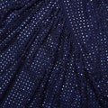 Navy Rhinestone Mesh Cut Out Midi Dress