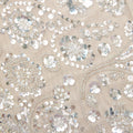 Cream Floral Sequin Maxi Dress