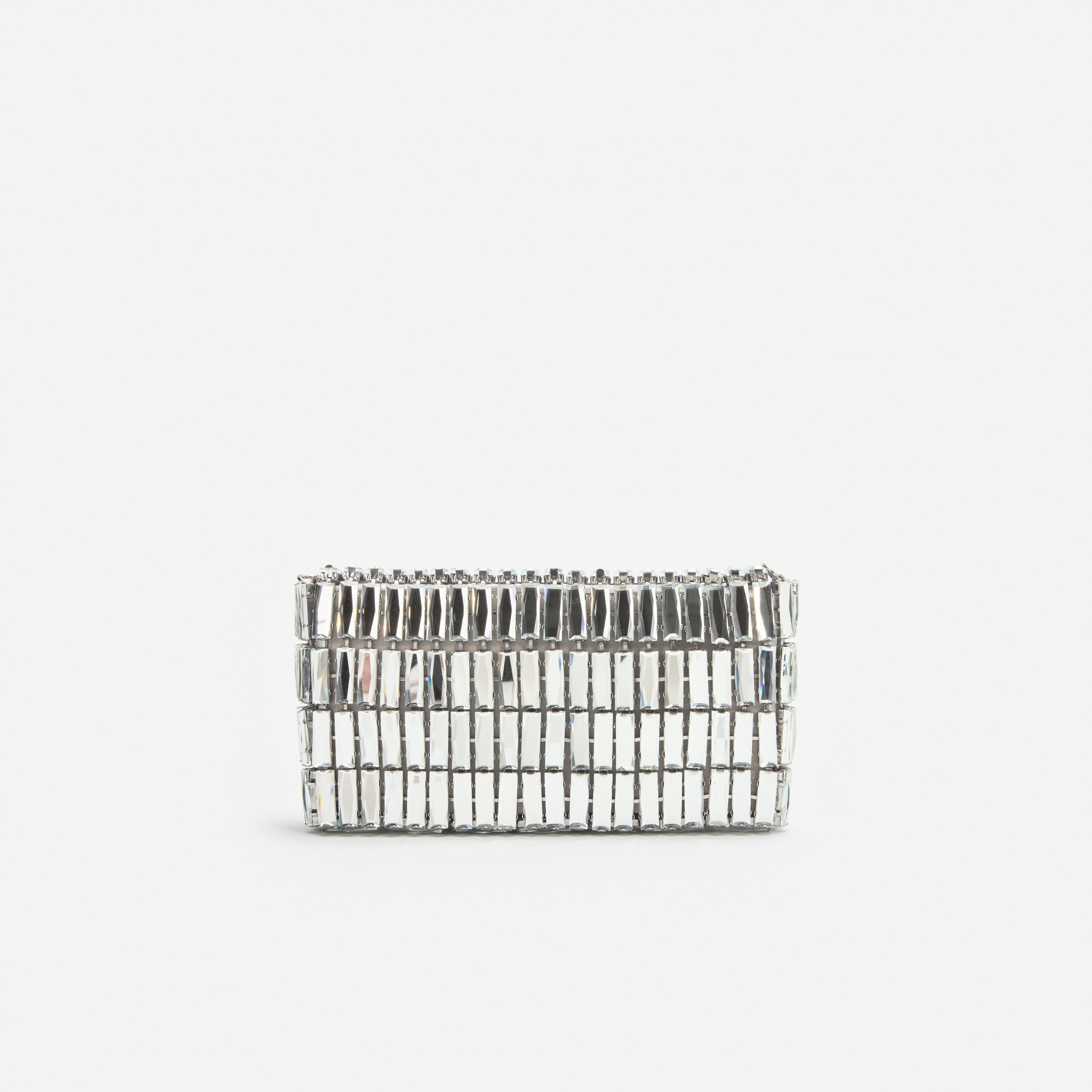 Silver Crystal Bow Mini Shoulder Bag