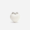 Multi Crystal Heart Clutch Bag