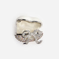 Multi Crystal Heart Clutch Bag