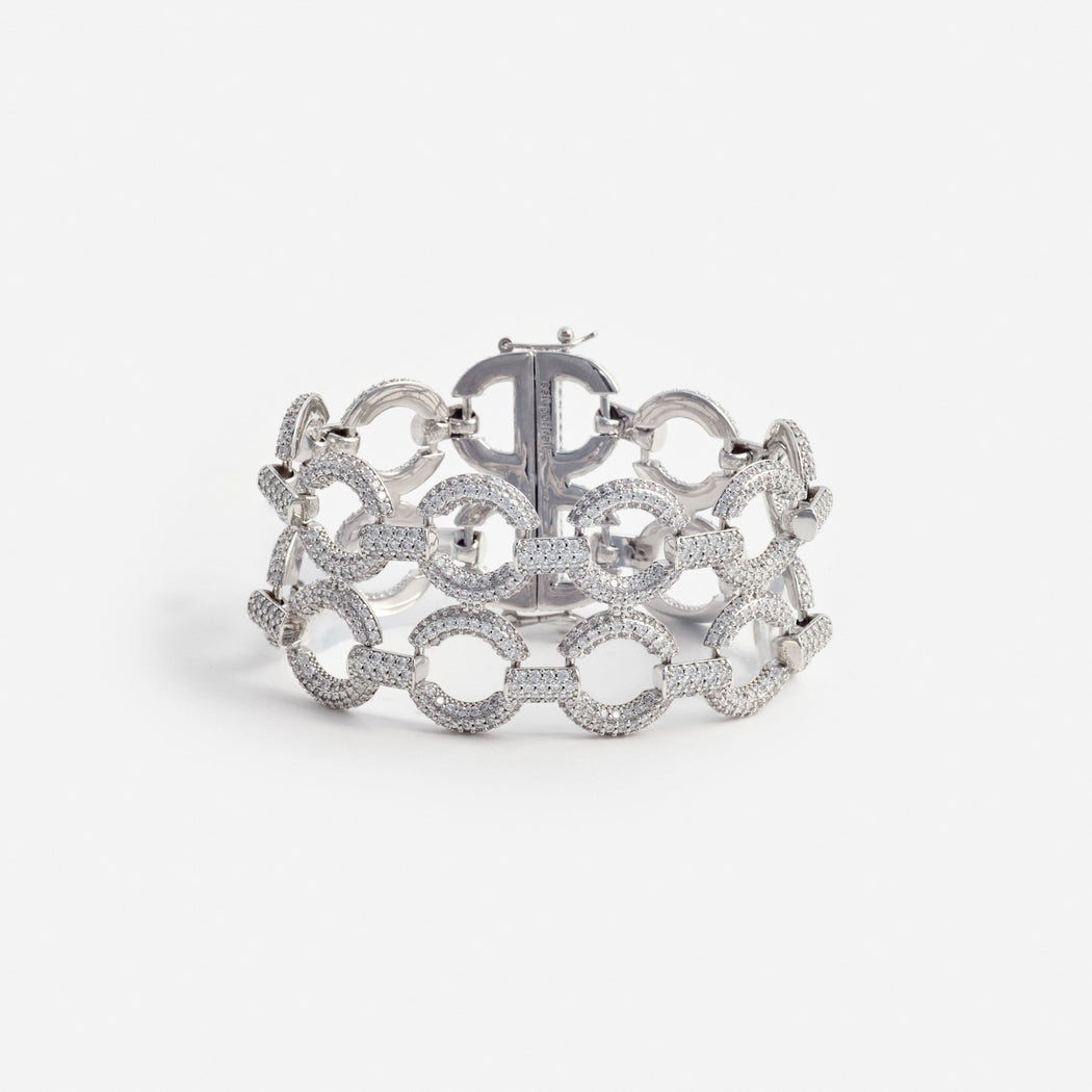 Double Crystal Link Bracelet