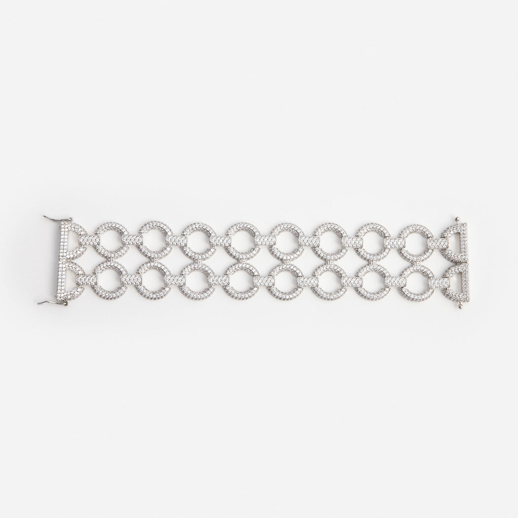 Double Crystal Link Bracelet