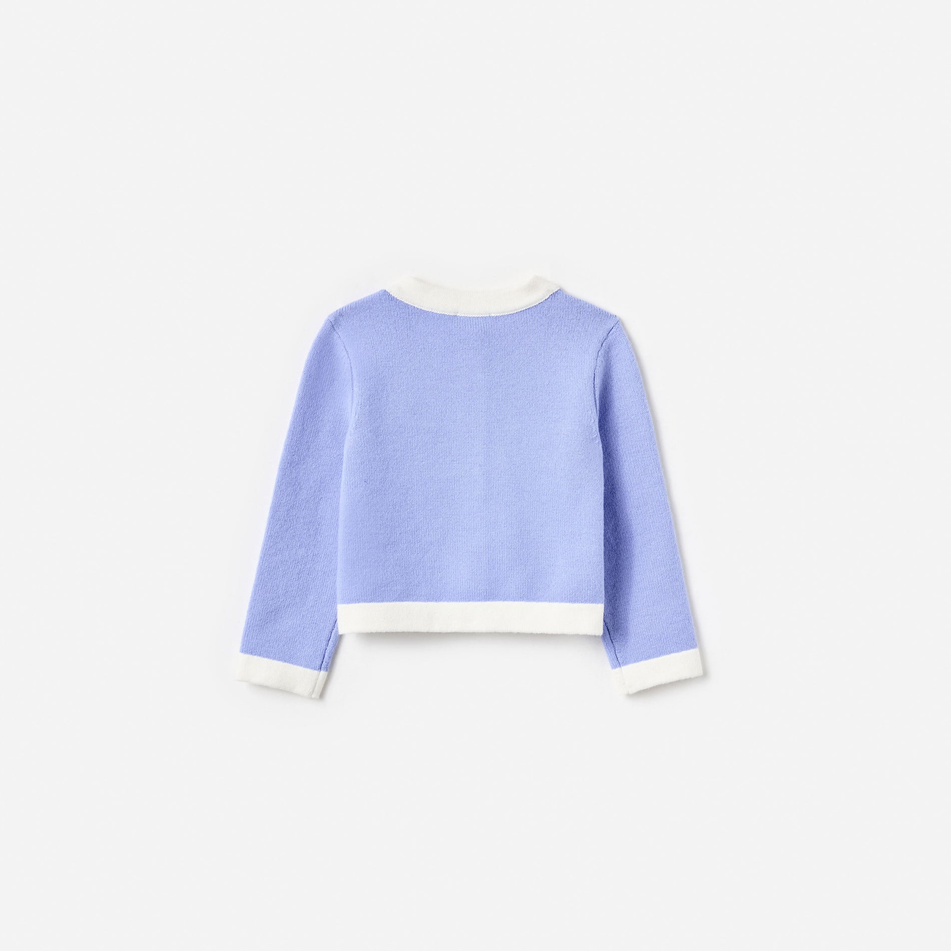 Blue Floral Knit Cardigan