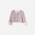 Pink Boucle Fur Jacket