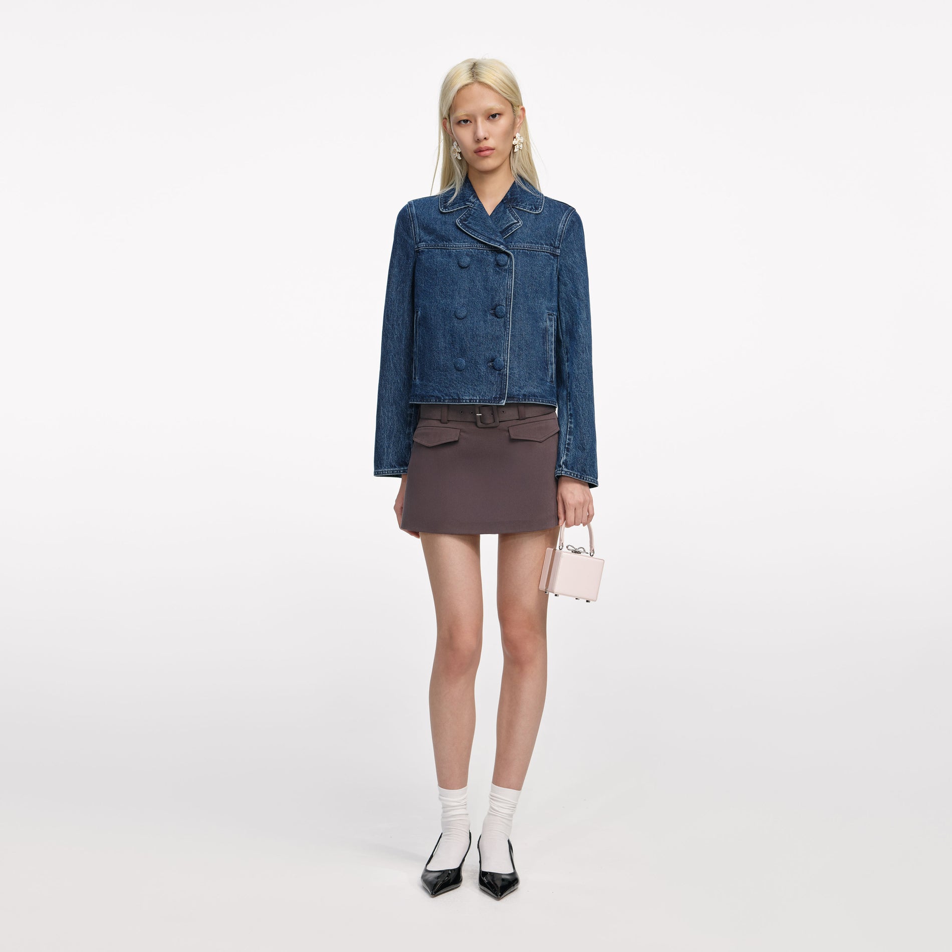 Double Breasted Denim Jacket