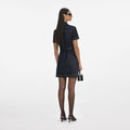 Indigo Denim Crystal Trim Mini Dress