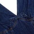Denim Flared Bow Mini Dress