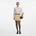 Cream And Gold Chiffon Blouse