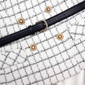 Check Boucle Midi Dress