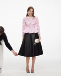 Pink Lace Peplum Top