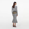 Grey Contrast Placket Cardigan