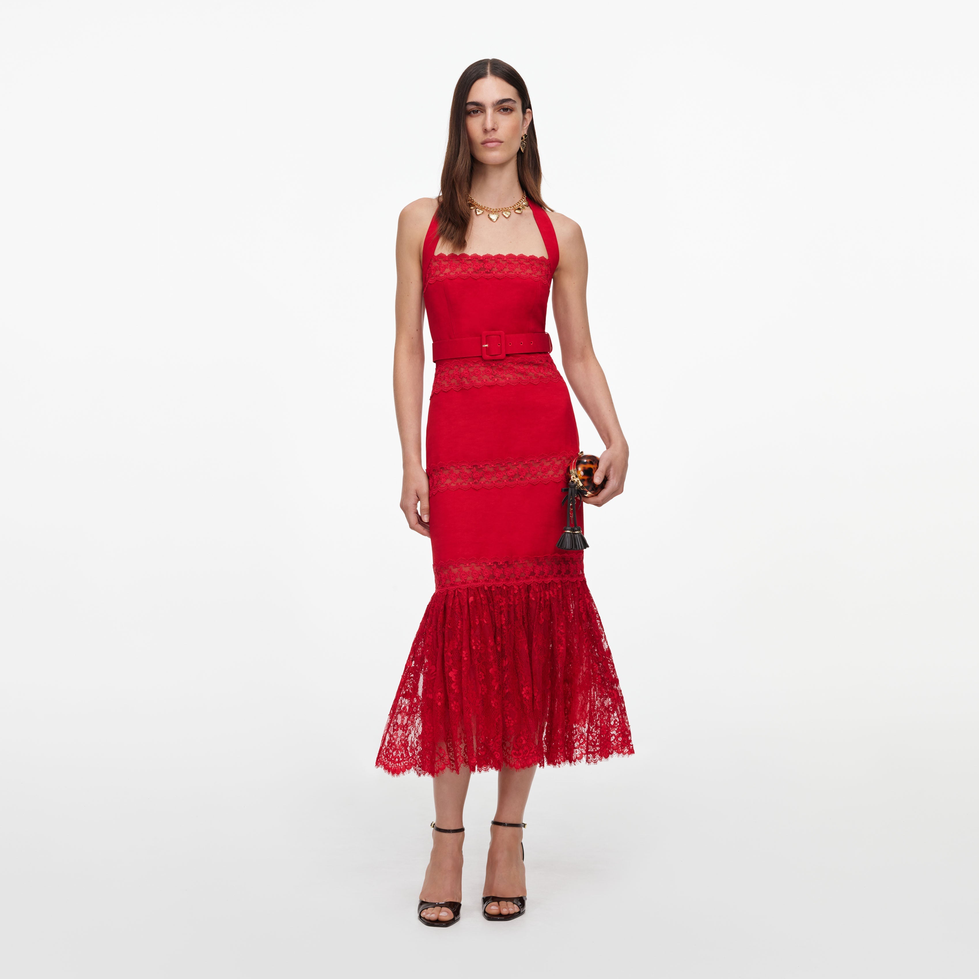 red linen dress midi Blend Lace Strapless Lace Midi Dress Size 4 Years Material:Satin