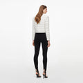 Black Knit Stirrup Leggings