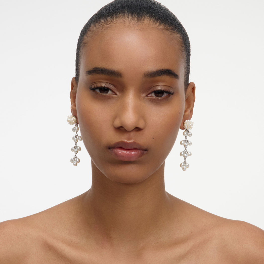 Pearl Cluster Dangle Earring