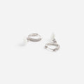 Crystal Flower Dangle Hoop Earring