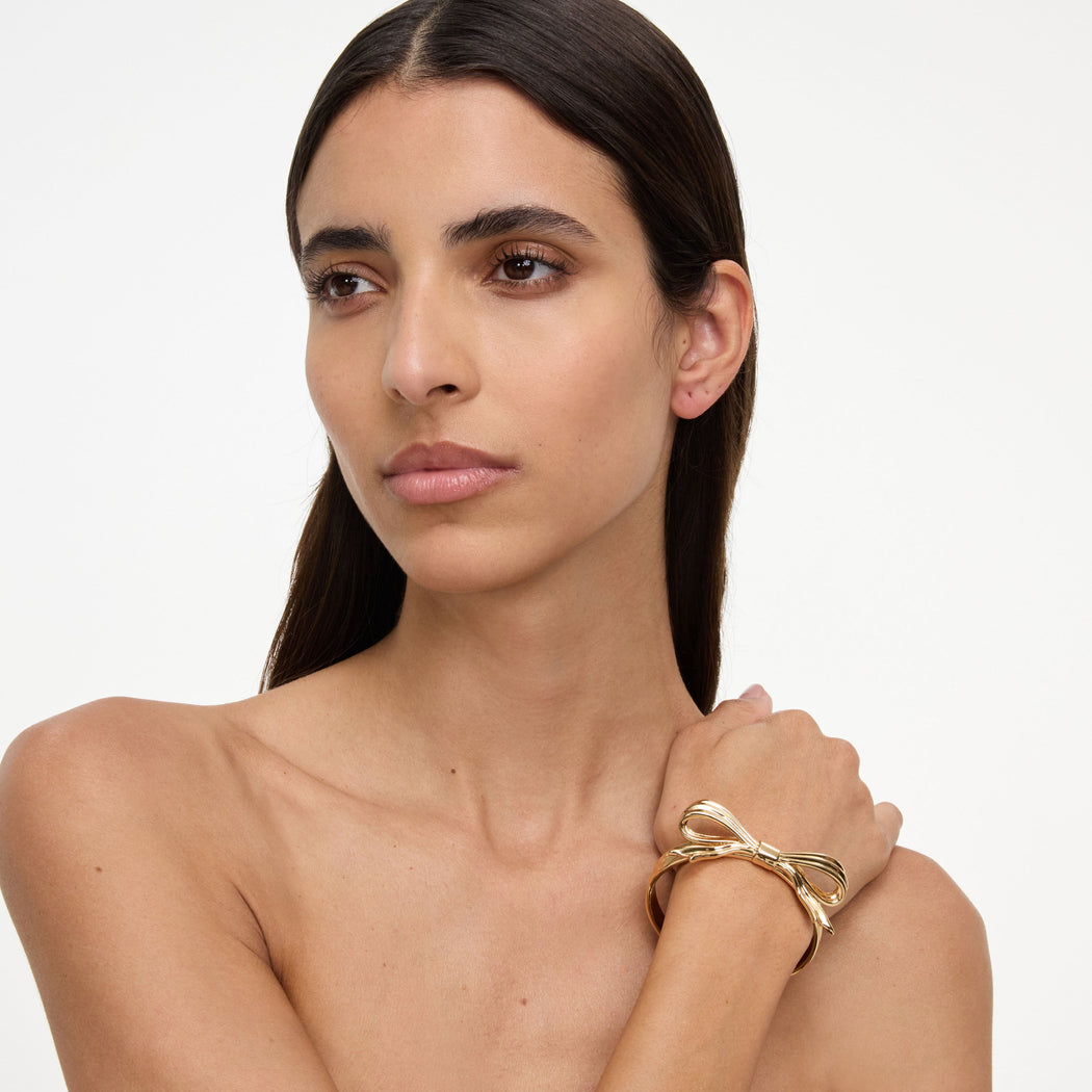 Gold Bow Bangle