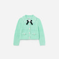 Mint Pointelle Knit Cardigan