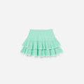 Mint Pointelle Knit Tiered Skirt