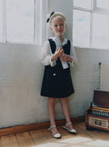 Black Boucle Lace Frill Dress