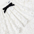 White Floral Lace Cape Dress