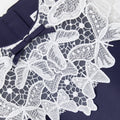 Navy Taffeta Butterfly Lace Dress