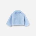 Blue Faux Fur Bow Jacket