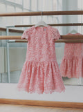 Pink Floral Lace Dress