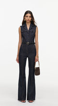 Indigo Belted Denim Jumpsuit