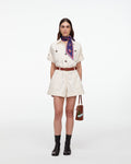Cream Denim Playsuit